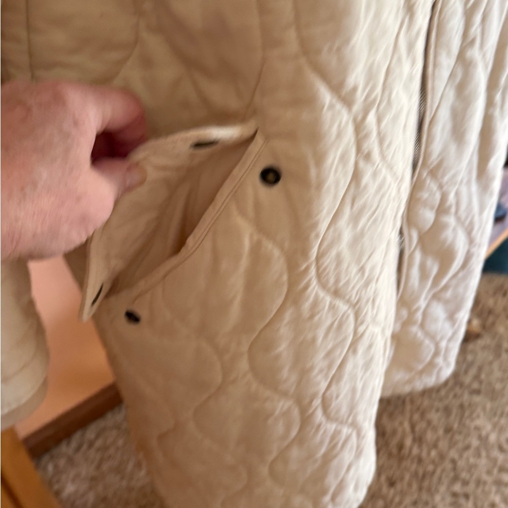 7 For All Mankind Beige Quilted Jacket